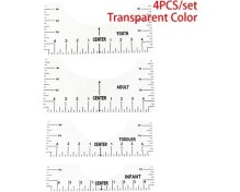 Resim Liyao Temizle 4 Adet/takım T-Shirt Hizalama Cetvel Rehberlik T-Shirt Tasarım Moda Cetveller Boyut Tablosu ile Dıy Çizim Şablonu Zanaat Aracı (Yurt Dışından) 