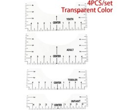 Resim Liyao Temizle 4 Adet/takım T-Shirt Hizalama Cetvel Rehberlik T-Shirt Tasarım Moda Cetveller Boyut Tablosu ile Dıy Çizim Şablonu Zanaat Aracı (Yurt Dışından) 