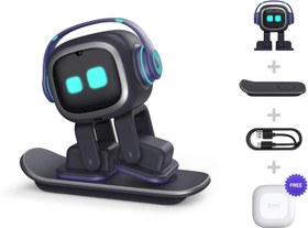 Resim EMO Go Home YZ Masaüstü Pet Robot Skateboard İle Birlikte 