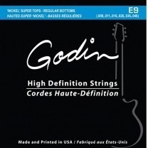 Resim Godin E-9 Electric High-Definition Elektro Gitar Teli (9-46) 