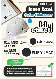 Resim İsim Etiketi, Eşya Baret Kıyafet Ayakkabı Dolap İçin İsim Etiketi Kişiye Özel Eşya Etiketi Ekipman 