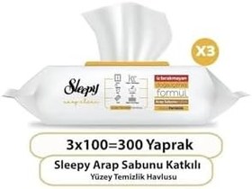 Resim Sleepy Arap Sabunu Katkılı Yüzey Temizlik Havlusu 100 Adet 