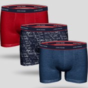 Resim John Frank Üçlü Feel Good Erkek Boxer (JF3BFG03) 