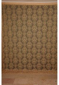 Resim Örümcek Model Gold Renk İp Perde Hazır Düğmeleri Dikilmiş İp Perde 300 280 Cm Gold 