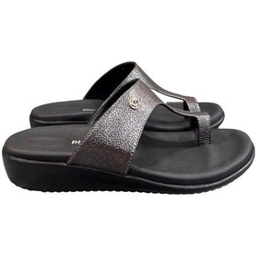 Resim Pierre Cardin Parmak Arası Geçmeli Anatomik Bayan Terlik Platin 