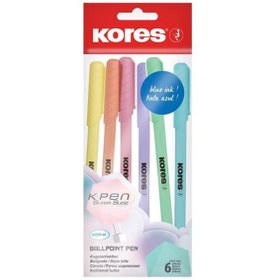 Resim Kores Tükenmez Kalem Pastel Seti 6 Lı 