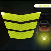 Resim Turcoshop11 3 Adet Sarı Yapışkanlı Gece Reflektif Çıkartma Araç Motosiklet Kask 
