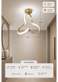 Resim Cevina Led Plafonyer Avize Beyaz Işık Eskitme 