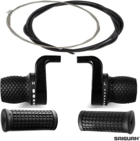 Resim Hsgl Bisiklet Siyah 3x7 Noktalı Vites Kolu Ön Arka Attırıcı Set Ergonomik Bisiklet Vites Sistemleri 