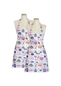 Resim Raşel İkili Paket Sıvı Geçirmez Su Geçirmez Mutfak Önlüğü Lila 