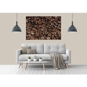 Resim Dizilmiş Odunlar Kanvas Tablo 