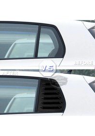Resim Vw Golf 6 2008-2012 Uyumlu Kelebek Cam Izgarası Kelebek Cam Vizörü Havalandırma Sağ Sol Takım Parlak Siyah 00 Şüscaroto Aksesuar 