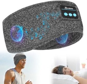 Resim flintronic Bluetooth Uyku Kulaklıkları, Erkek/Kadın için HD Stereo Hoparlörlü Kablosuz Uyku Kulaklıkları, Uyumak için Kafa Bandı Bluetooth Kulaklıkları, Uykusuzluk, Spor (Gri) 