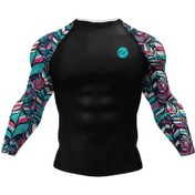 Resim Snapbuy Cody Lundin Erkek Güneş Koruyucu Rashguard Yüzme Sörf Bjj Fitness Gömlek Chınaaltın Altın 
