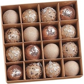 Resim Lijinxu Yılbaşı Ağacı Asılı Toplar Süsler Kolye Yıldönümü Sundurma Yard Şampanya 16 Parça 