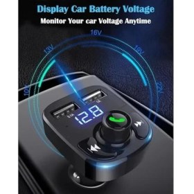 Resim Karokstore Otomatik Frekans Tanımalı Parazit Yok Fm Radyo Transmitter 3.1A Hızlı Şarj Micro Sd Bluetooth Mp3 Çalar Çakmaklık 