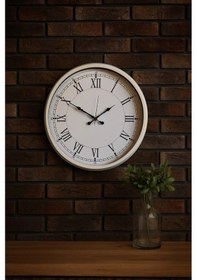 Resim 52 Cm Beyaz Metal Roma Rakamlı Duvar Saati Çok Renkli 