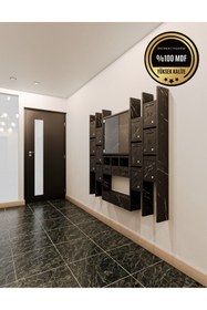 Resim rafineritasarım ELİPS Posta Kutusu MDF 12 ' Lİ SİYAH 