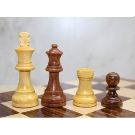 Resim Vernikli Mıknatıslı Taşlı Ahşap Katlanabilir Satranç Seti 25 Cm 