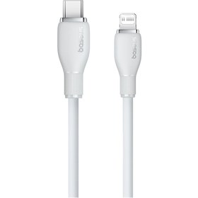 Resim Baseus Pudding Hızlı Şarj Özellikli USB to Lightning 2.4 A. Kablo 1.2m Beyaz 