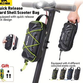 Resim Sert Kabuk Scooter Çantası, Hızlı Açılan Bisiklet Gidon Çantası, Elektrikli / Katlanır Bisikletler ve Scooterlar İçin Evrensel Fit 