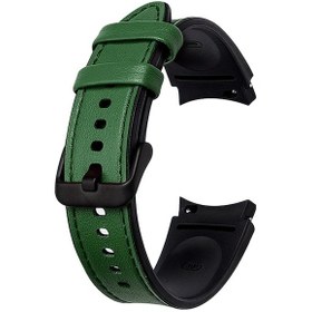 Resim Silikon + Deri Kayış Samsung Galaxy Uyumlu İzle 7 6 4/5 Pro 40mm 44mm Bant 6 4 Klasik Agrb Watch 4 Classic 46mm 