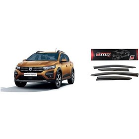 Resim Cam Rüzgarlığı Yeni Sandero / Stepway 2021 Ön / Arka Sport Style Sunpleks Sp-s-129 