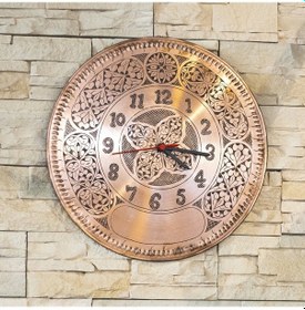 Resim Bakır Saat Oyma Nakış İşleme Mat Bakır Renk Bakır 