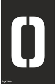 Resim isgtabelam 16x25 Cm/kompozit/ Sıfır (0) Rakamı Boyama Şablonu 