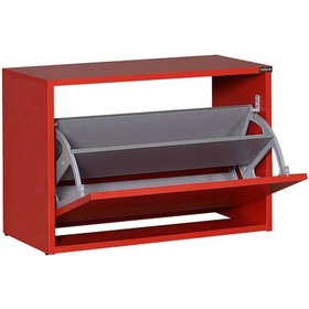 Resim Adore Mobilya Step Oturaklı Ayakkabılık-kırmızı 60x42x30 Cm (gxyxd) 