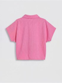 Resim LC Waikiki LCW Kids Önü Bağlamalı Kız Çocuk Gömlek 