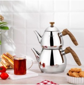 Resim Schafer Tea Chef Küçük Boy Çaydanlık Takımı 4 Parça-kahve Kahverengi 