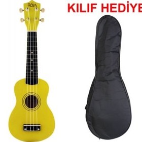 Resim Rosa RU002-YW Soprano Ukulele Sarı (Kılıf Hediye) 