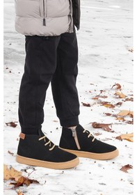 Resim Kiko Kids Homer Fermuarlı Erkek Çocuk Günlük Bot Ayakkabı Siyah 