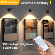 Resim Uzaktan Kumandalı Ayarlanabilir Parlaklık, Üç Işık Rengi, Zamanlayıcı Fonksiyonu, Hareket Sensörü IP20, LED Işıklar, ABS Malzeme, USB Şarj, 2000mAh Pil, Ev Dekoru İçin Mükemmel 