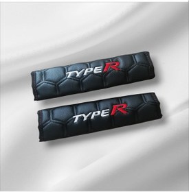 Resim Honda Typer Logolu Deri Kapitone Petek Desen Emniyet Kemer Ped2li 