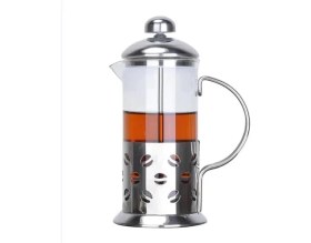 Resim AyrStore Orret Home Metal Saplı Borosilikat French Press, Termisil Süzgeçli Demlik, Bitki Çayı, Kahve ve Ada 