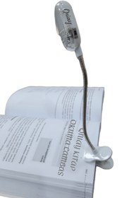 Resim QNİAY Kıskaçlı Led Masa Lambası Yeni Kitap Okuma Işığı Spirali Kıskaçlı Led Lamba ( Pil Hediyeli) 