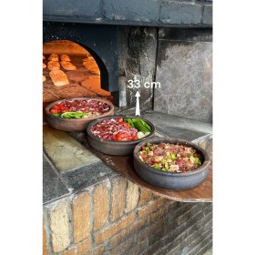 Resim Orta Boy Toprak Güveç-Fırın Kabı- Fırın Tepsisi 33 cm 5-6 Kişilik Ateşe Dayanıklı 