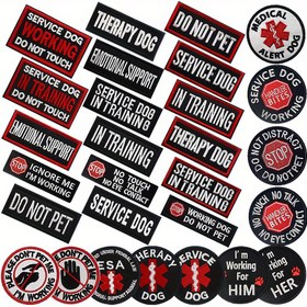 Resim 1 adet Köpek Nakışlı Aplike, Giysi Sırt Çantaları Şapka Yelek için Hızlı Bağlantı Kanca ve Döngü Rozeti, Sırt Çantası Süslemeleri 