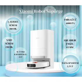 Resim Xiaomi Robot Süpürge Ultra Premium Plus Beyaz 