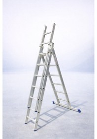 Resim Ege Akrobat 3x2m 6 M Sürgülü A Tipi 18 Basamak Alüminyum Merdiven Sat Tipi Elektrikçi & Tadilat Merdiveni 