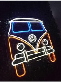 Resim Dekoraven Woswos Bettle T2 Minibüs Neon Led Tabela Dekorasyon(50X50Cm), wosrav1turun 