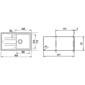 Resim Teka Stone 50 B-TG Beyaz Granit Eviye 