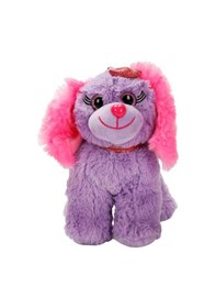 Resim Sevimli Peluş Oturan Köpek 25 Cm Uyku Arkadaşı Mor 