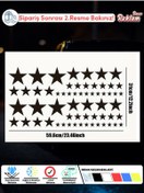 Resim Onur Reklam Holografik Yıldız Sticker Seti – 60+ Parça | Suya Dayanıklı, Farklı Boyutlarda Parlak Tasarım 