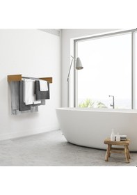 Resim Belize 120 cm Çamaşır Kurutma Askısı 7 Gözlü Duvara Monte Çamaşır Askısı Antrasit 