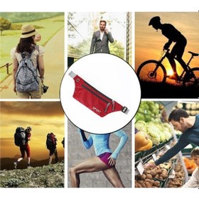 Resim Didadodo Hafif Su Geçirmez Bel Çantası - 3 Fermuarlı Cep, Spor Ve Seyahat İçin Kırmızı, Günlük Kullanım İçin Uygun Kırmızı 