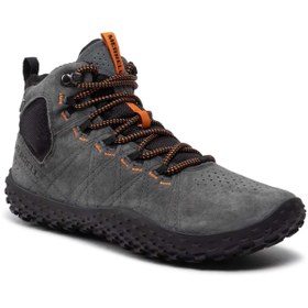 Resim Merrell Wrapt Mıd Wp Waterproof Hakiki Deri Erkek Bot GRİ 