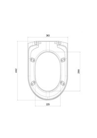 Resim Tema Perge Klozet Kapağı 41160 